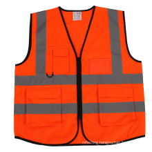 High Visibility Zipper Front  5 Point Tear Away  Safety Vest